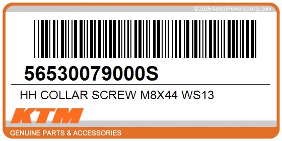 KTM 56530079000S Hh Collar Screw M8x44 Ws13