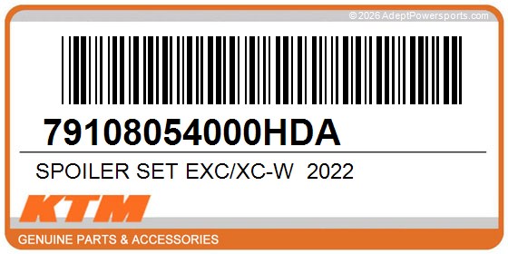 KTM 79108054000HDA Spoiler Set Exc/Xc-W  2022