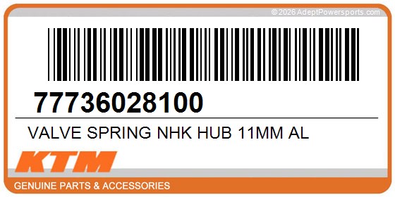 KTM 77736028100 Valve Spring Nhk Hub 11Mm Al