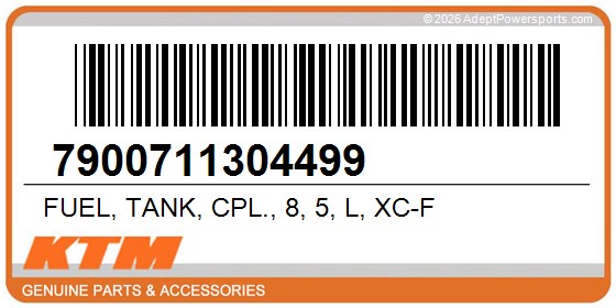KTM 7900711304499 Fuel, Tank, Cpl., 8, 5, L, Xc-F