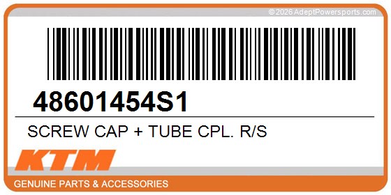 KTM 48601454S1 Screw Cap + Tube Cpl. R/S