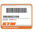 KTM 59030023100 Dowel, 6X8x11.5