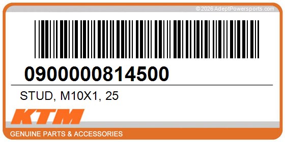 KTM 0900000814500 Stud, M10x1, 25