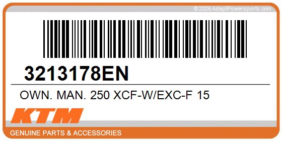 KTM 3213178EN Own. Man. 250 Xcf-W/Exc-F 15