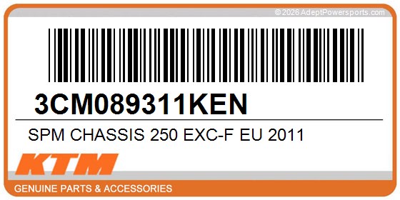 KTM 3CM089311KEN Spm Chassis 250 Exc-F Eu 2011