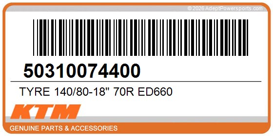 KTM 50310074400 Tyre 140/80-18" 70R Ed660
