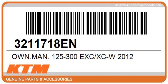 KTM 3211718EN Own.Man. 125-300 Exc/Xc-W 2012