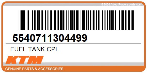 KTM 5540711304499 Fuel Tank Cpl.