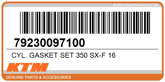 KTM 79230097100 Cyl. Gasket Set 350 Sx-F 16