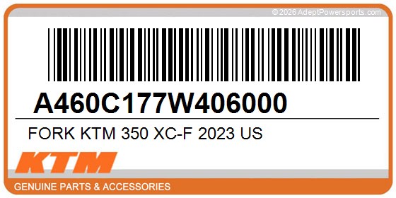 KTM A460C177W406000 Fork Ktm 350 Xc-F 2023 Us