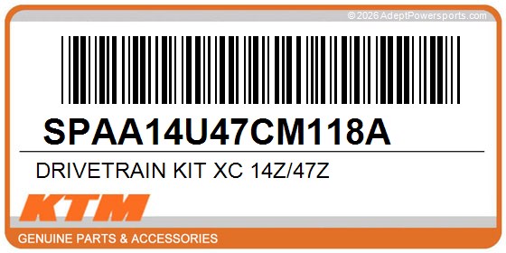 KTM SPAA14U47CM118A Drivetrain Kit Xc 14Z/47Z