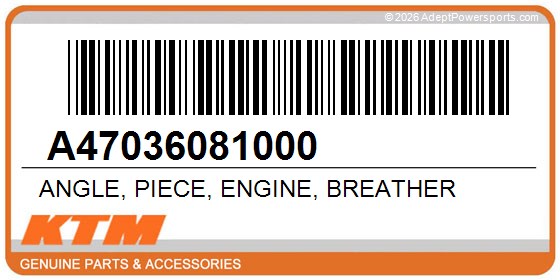 KTM A47036081000 Angle, Piece, Engine, Breather