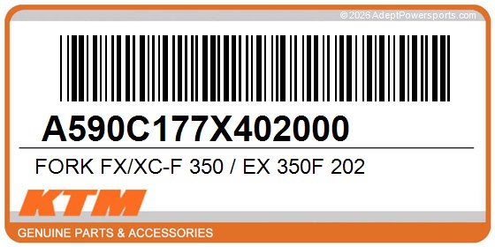 KTM A590C177X402000 Fork Fx/Xc-F 350 / Ex 350F 202