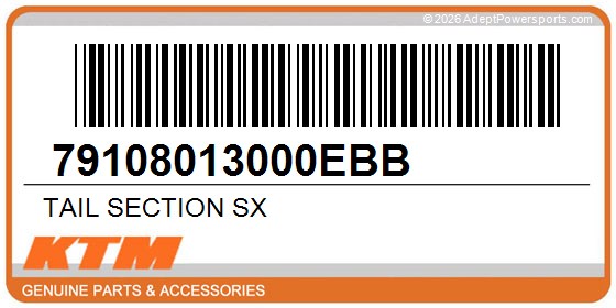KTM 79108013000EBB Tail Section Sx