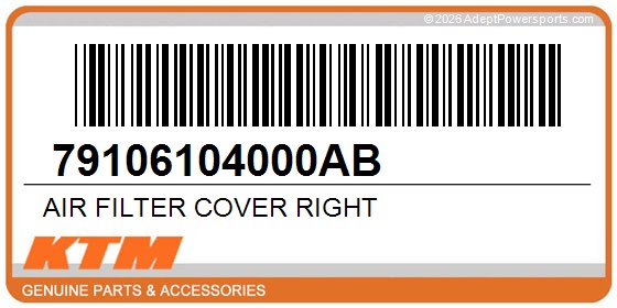 KTM 79106104000AB Air Filter Cover Right