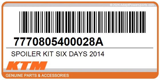 KTM 7770805400028A Spoiler Kit Six Days 2014