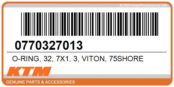 KTM 0770327013 O-Ring, 32, 7X1, 3, Viton, 75Shore