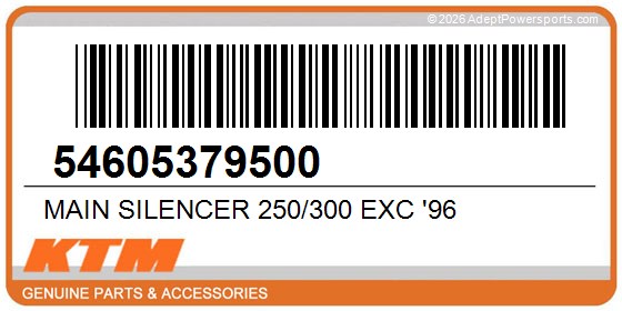 KTM 54605379500 Main Silencer 250/300 Exc '96