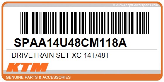 KTM SPAA14U48CM118A Drivetrain Set Xc 14T/48T