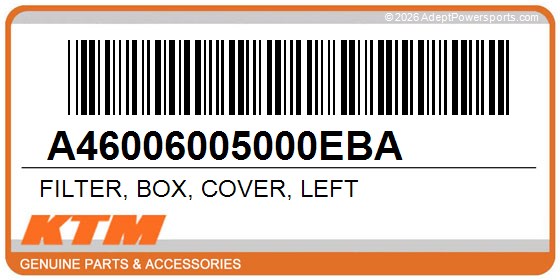 KTM A46006005000EBA Filter, Box, Cover, Left