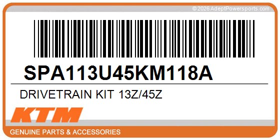 KTM SPA113U45KM118A Drivetrain Kit 13Z/45Z