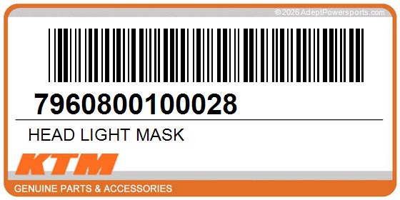 KTM 7960800100028 Head Light Mask