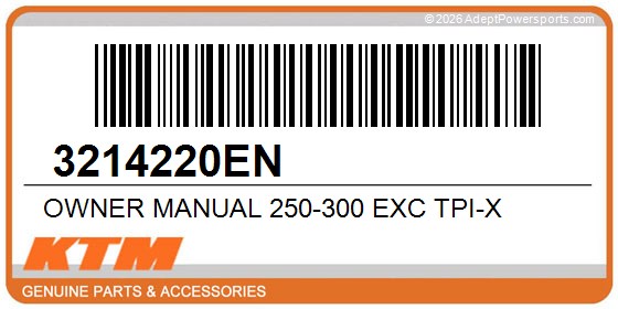 KTM 3214220EN Owner Manual 250-300 Exc Tpi-X