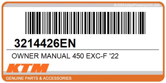 KTM 3214426EN Owner Manual 450 Exc-F '22