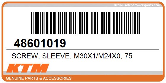 KTM 48601019 Screw, Sleeve, M30x1/M24x0, 75