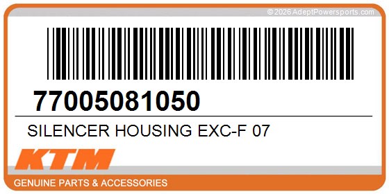 KTM 77005081050 Silencer Housing Exc-F 07