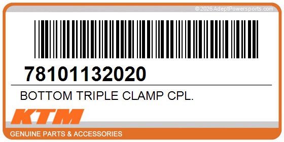 KTM 78101132020 Bottom Triple Clamp Cpl.