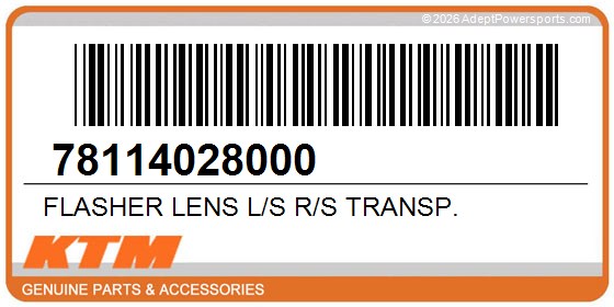 KTM 78114028000 Flasher Lens L/S R/S Transp.