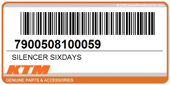 KTM 7900508100059 Silencer Sixdays