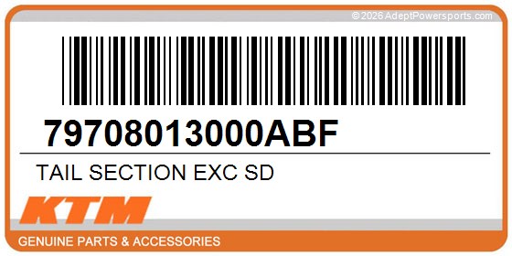 KTM 79708013000ABF Tail Section Exc Sd