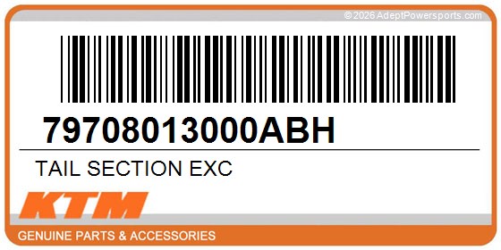 KTM 79708013000ABH Tail Section Exc