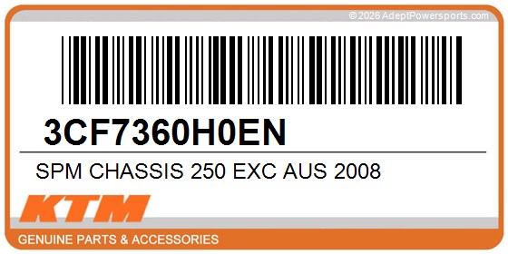 KTM 3CF7360H0EN Spm Chassis 250 Exc Aus 2008
