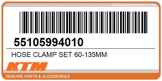 KTM 55105994010 Hose Clamp Set 60-135Mm