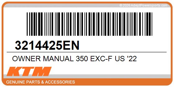 KTM 3214425EN Owner Manual 350 Exc-F Us '22