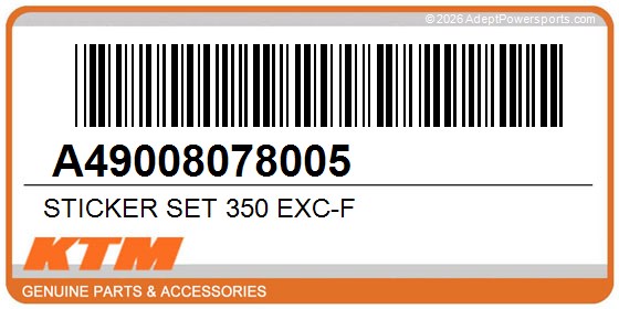 KTM A49008078005 Sticker Set 350 Exc-F