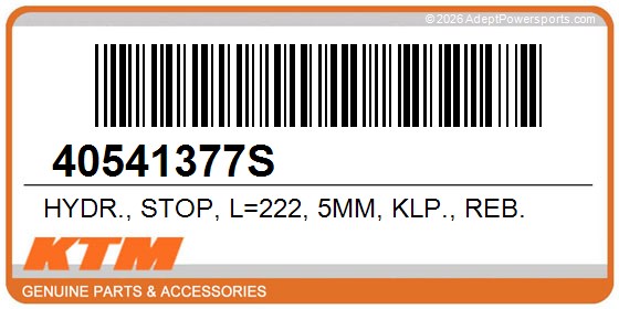 KTM 40541377S Hydr., Stop, L=222, 5Mm, Klp., Reb.