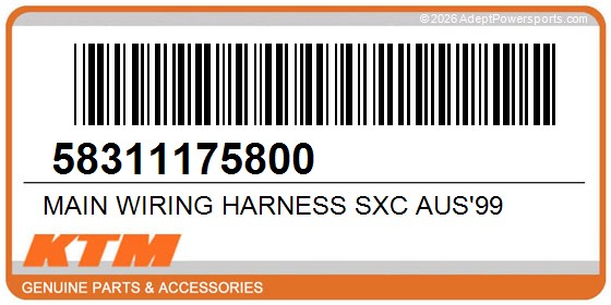 KTM 58311175800 Main Wiring Harness Sxc Aus'99