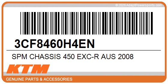 KTM 3CF8460H4EN Spm Chassis 450 Exc-R Aus 2008
