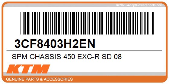 KTM 3CF8403H2EN Spm Chassis 450 Exc-R Sd 08