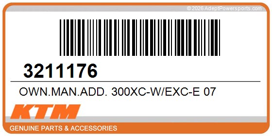 KTM 3211176 Own.Man.Add. 300Xc-W/Exc-E 07