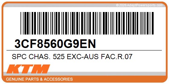 KTM 3CF8560G9EN Spc Chas. 525 Exc-Aus Fac.R.07