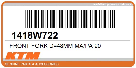 KTM 1418W722 Front Fork D=48Mm Ma/Pa 20