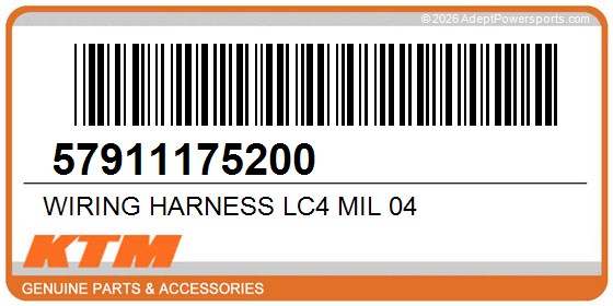 KTM 57911175200 Wiring Harness Lc4 Mil 04