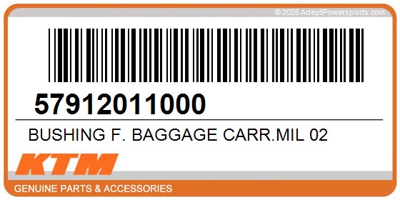 KTM 57912011000 Bushing F. Baggage Carr.Mil 02