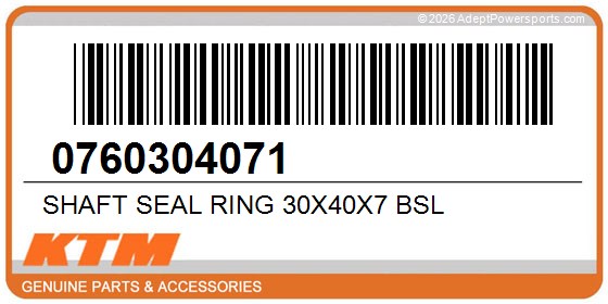 KTM 0760304071 Shaft Seal Ring 30X40x7 Bsl