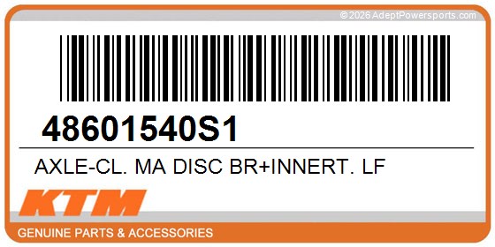 KTM 48601540S1 Axle-Cl. Ma Disc Br+Innert. Lf